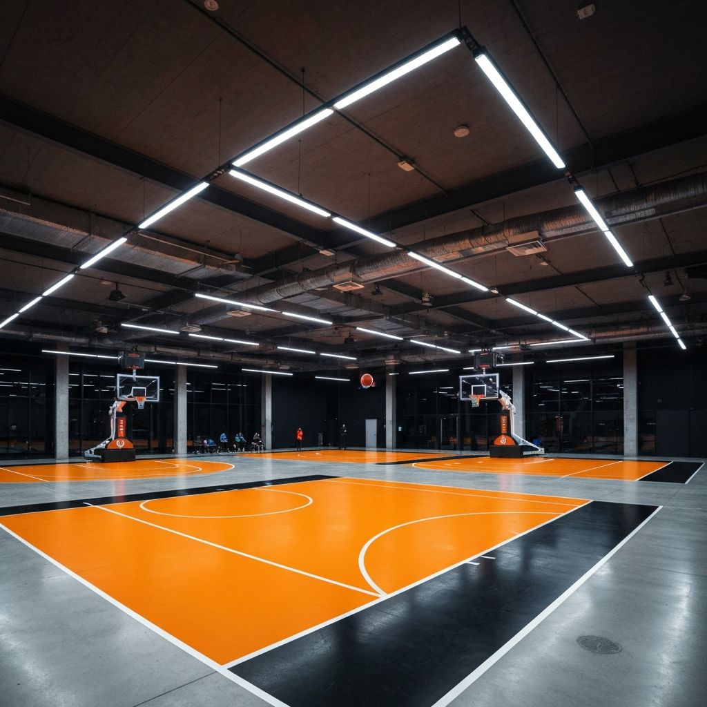 Indoor basketball court